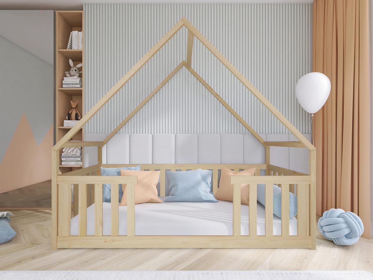 HAUSBETT Bee - Naturfarben, Holz (90/200cm) - MIRJAN24