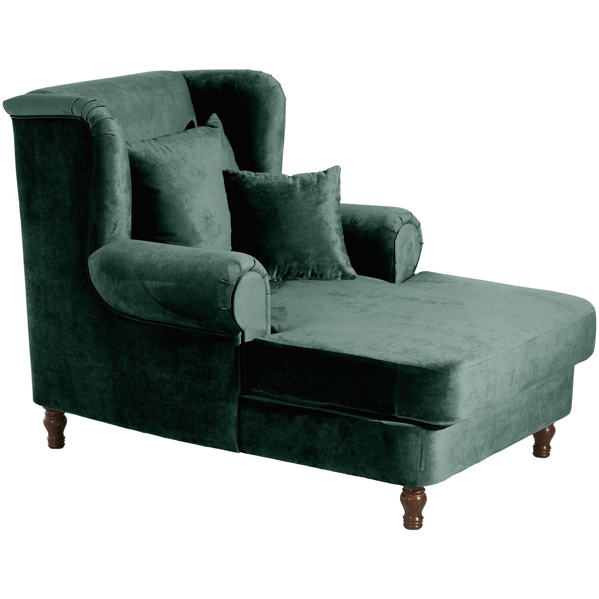 SESSEL XXL inkl. Kissen Karley Samtvelours grün - Grün, Kunststoff (103/103/149cm) - 58aufmkessel