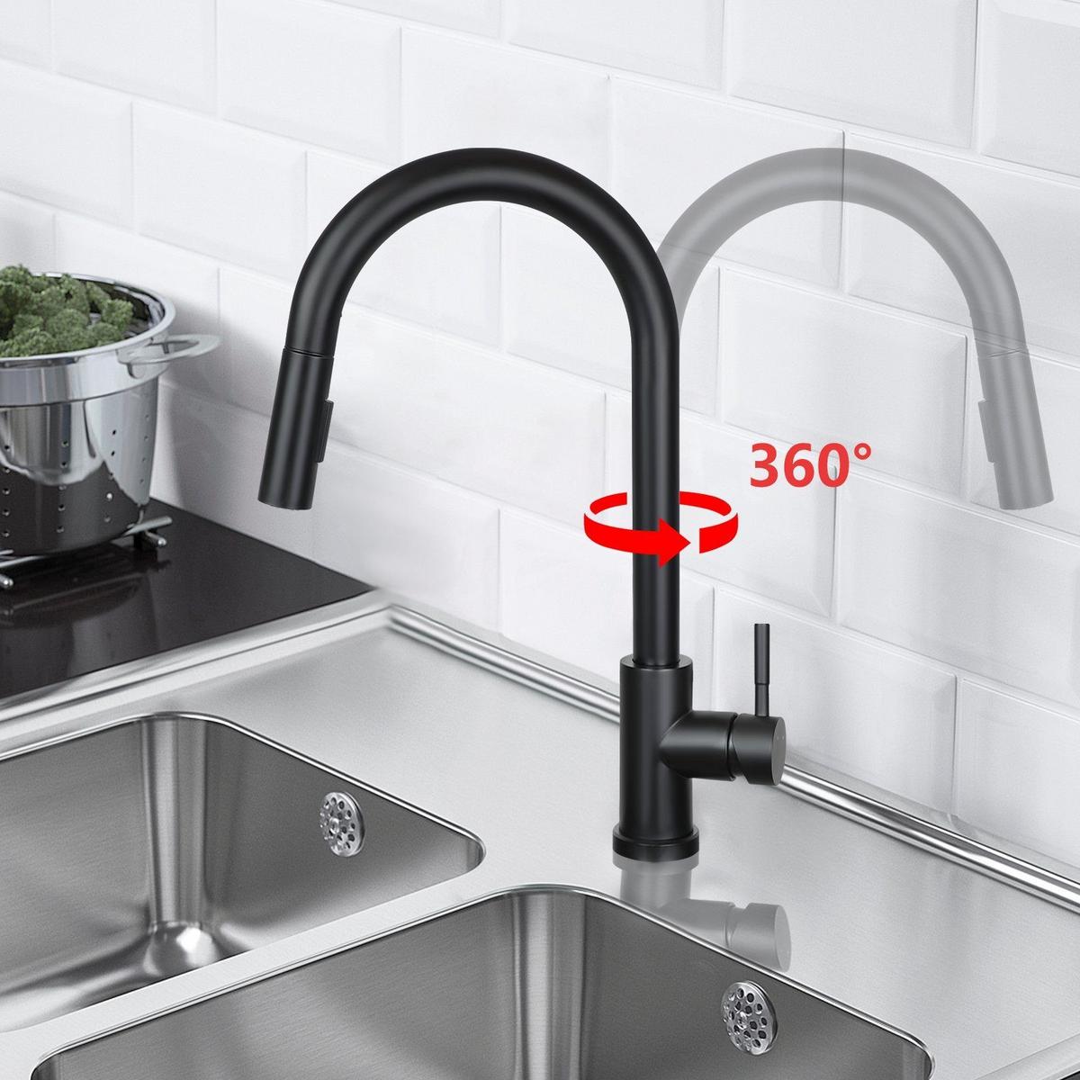 KÜCHENARMATUR GLAUBE 42/5/42 cm - Schwarz, Metall (5/42/42cm) - Nettlife