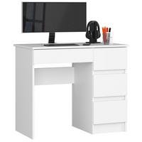 SCHREIBTISCH Weiß 77/90/50 - Weiß, Holzwerkstoff (124/85/77cm) - RAUMHIRSCH FURNITURE
