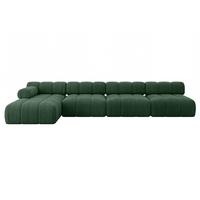 ECKSOFA modulares Sofa Razon-L3 - 380x160x70 cm Grün Cord - Grün, Holzwerkstoff/Textil (380/160cm) - ALTDECOR