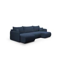 WOHNLANDSCHAFT Calgary - Dunkelblau, Holzwerkstoff/Textil (290/86/148cm) - Fun Möbel