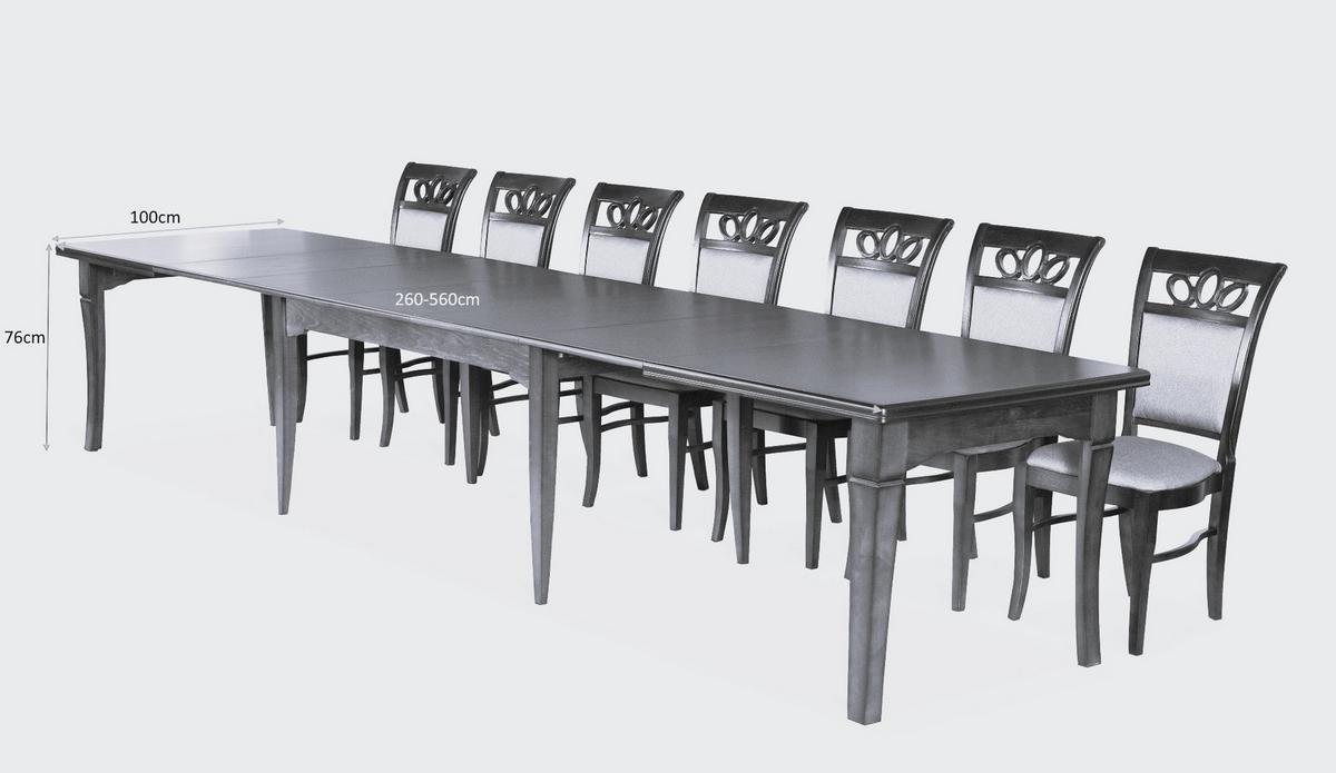 ESSTISCH GRANDE Ausziehbar 260 - 560 / 100 x 76 cm - Braun, Holz (260/100/76cm) - MASSENO