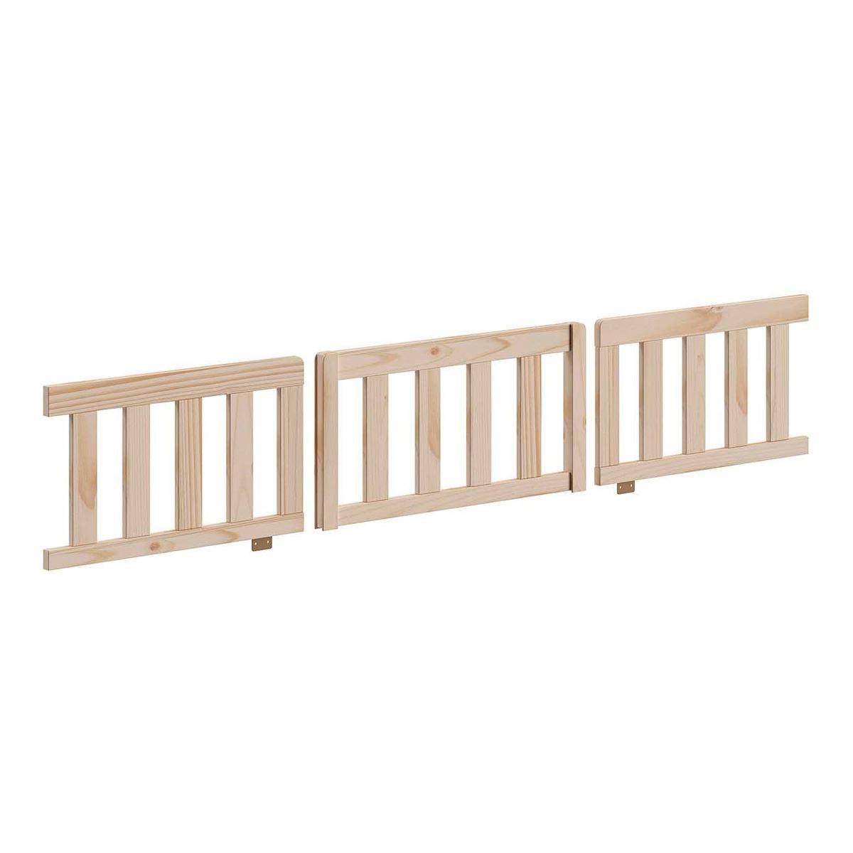 TAGESBETT Kapua 140x200 mit Rausfallschutz Kiefer Massivholz Natur - Kieferfarben, Holz (140/200cm) - 58aufmkessel