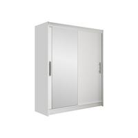 SCHWEBETÜRENSCHRANK Westa VI - Silberfarben/Weiß, Holzwerkstoff/Metall (150/200/58cm) - MIRJAN24