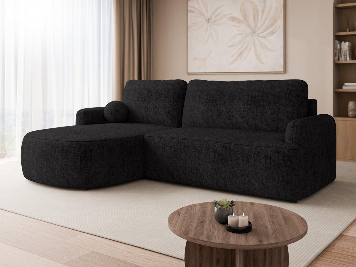 ECKSOFA Loridu Premium, Seite: Links - Schwarz, Holz/Kunststoff (250/174cm) - MIRJAN24