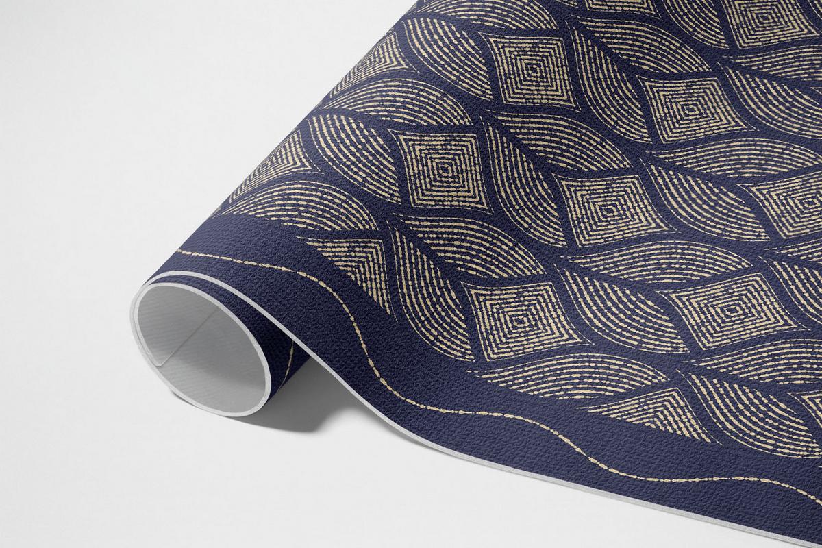 TEPPICH 60x90 cm Geometrisches Geflecht - Blau, Kunststoff (60/90cm) - Wallfluent