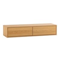 KONSOLENTISCH schwebender Auri 2 schubladen Eiche-Optik - Honigeiche, Holzwerkstoff (100/20/30cm) - VS Venta-stock
