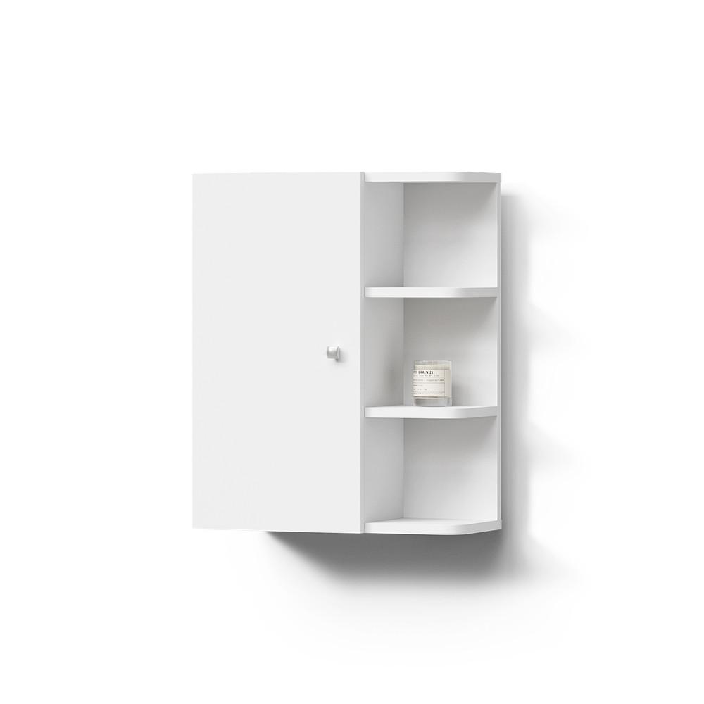 BADSCHRANK Fucino Weiß 47.2 x 59.2 cm - Weiß, Holzwerkstoff (47.2/59.2/20.8cm) - Livinity®