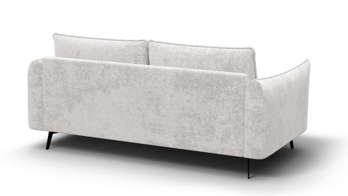SOFA AERA 2,5-Sitzer, ecru - Ecru/Schwarz, Holz/Textil (187/89/96cm) - Wozimo