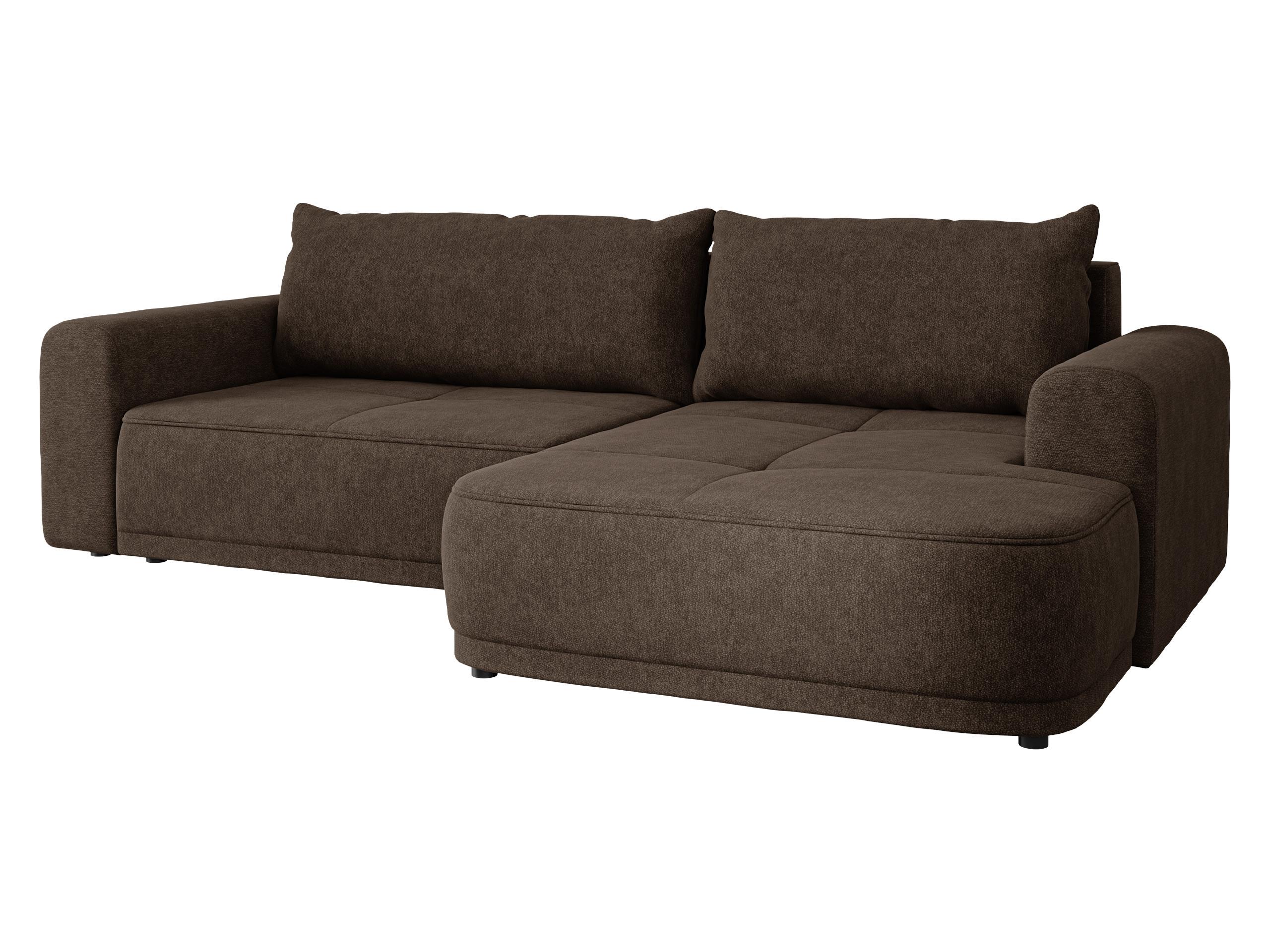 ECKSCHLAFSOFA Passo, Seite: Rechts - Schwarz/Braun, Holz/Kunststoff (265/166cm) - MIRJAN24