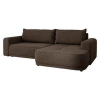 ECKSCHLAFSOFA Passo, Seite: Rechts - Schwarz/Braun, Holz/Kunststoff (265/166cm) - MIRJAN24