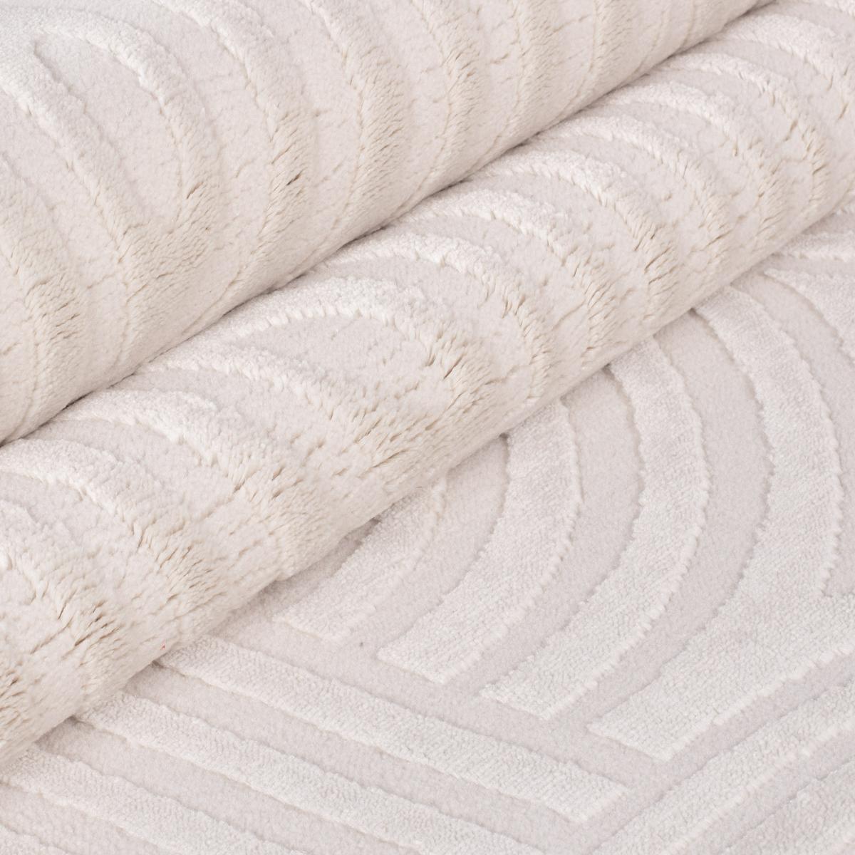 TEPPICH Kurzflor ILLER in Creme, mit 3D-Design, aus Jute, 280 x 370 cm - Beige, Textil (370/280cm) - KADIMA DESIGN