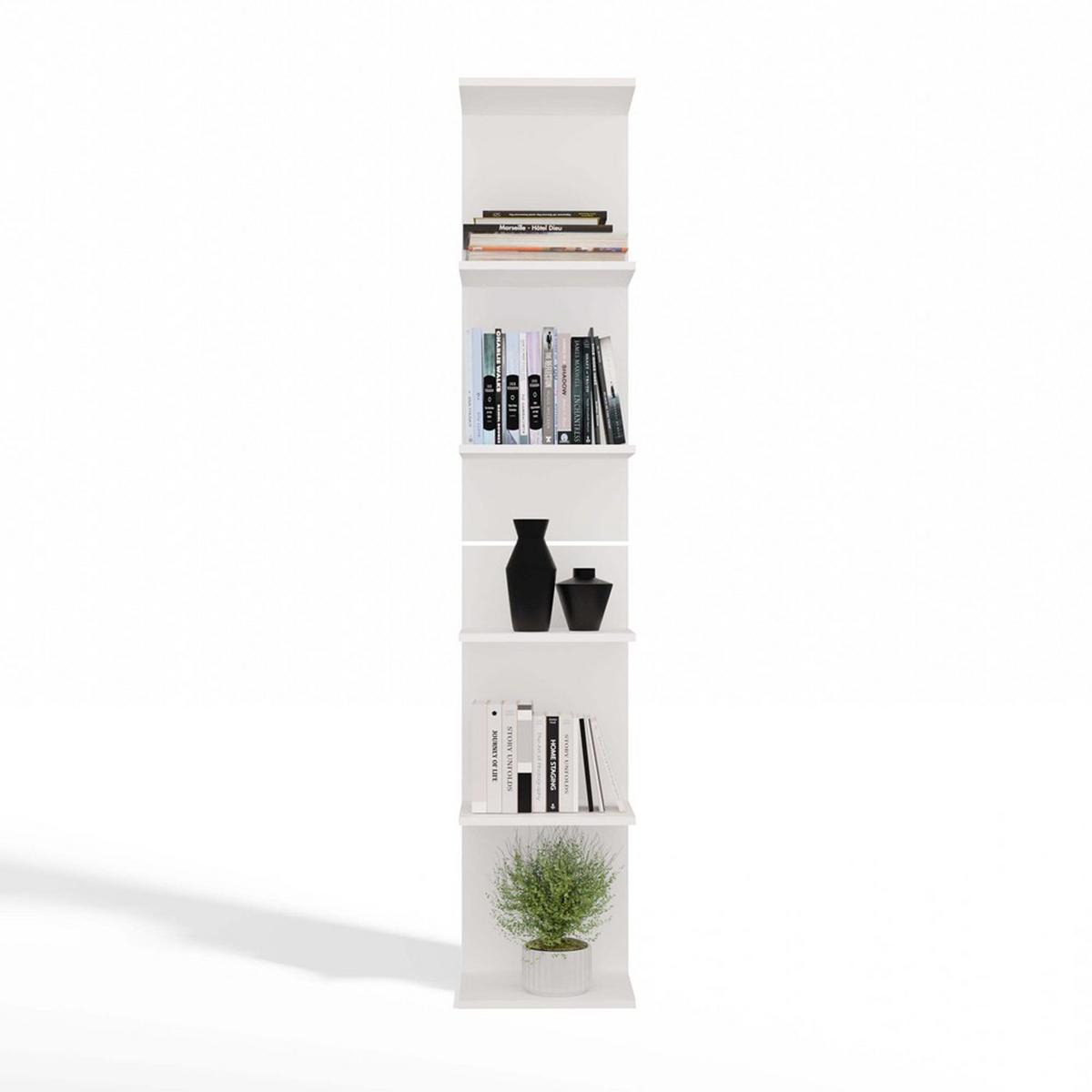 BÜCHERREGAL Weiß 35/180/30 - Weiß, Holzwerkstoff (35/180/30cm) - RAUMHIRSCH FURNITURE
