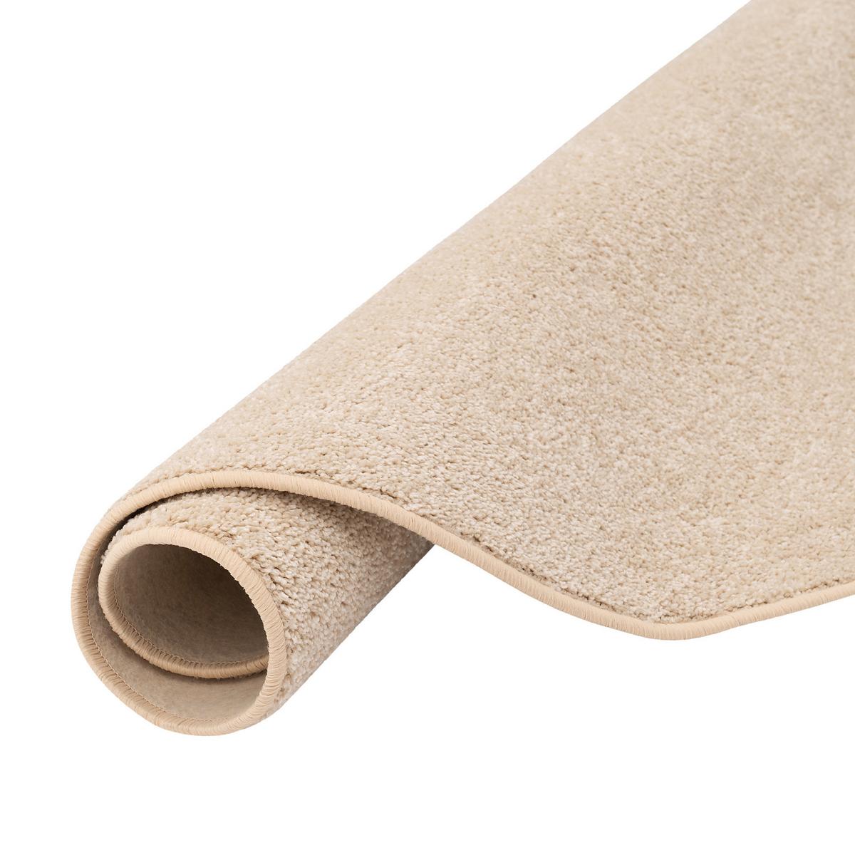 HOCHFLOR VELOURS TEPPICH COTTAGE RUND - Beige, Textil (133/133cm) - Snapstyle