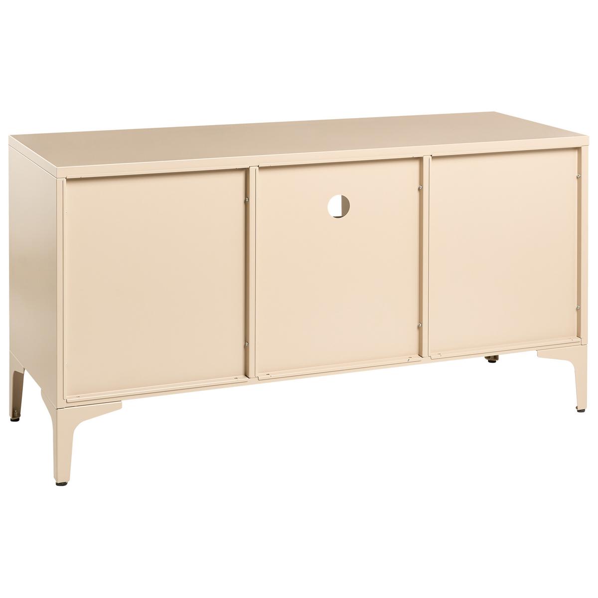 TV-MÖBEL Metall Beige Ardura - Beige, Metall (120/64/40cm) - Beliani