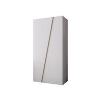 DREHTÜRENSCHRANK Zen 100 cm - Goldfarben/Schwarz, Holzwerkstoff/Kunststoff (100/202/50cm) - MIRJAN24