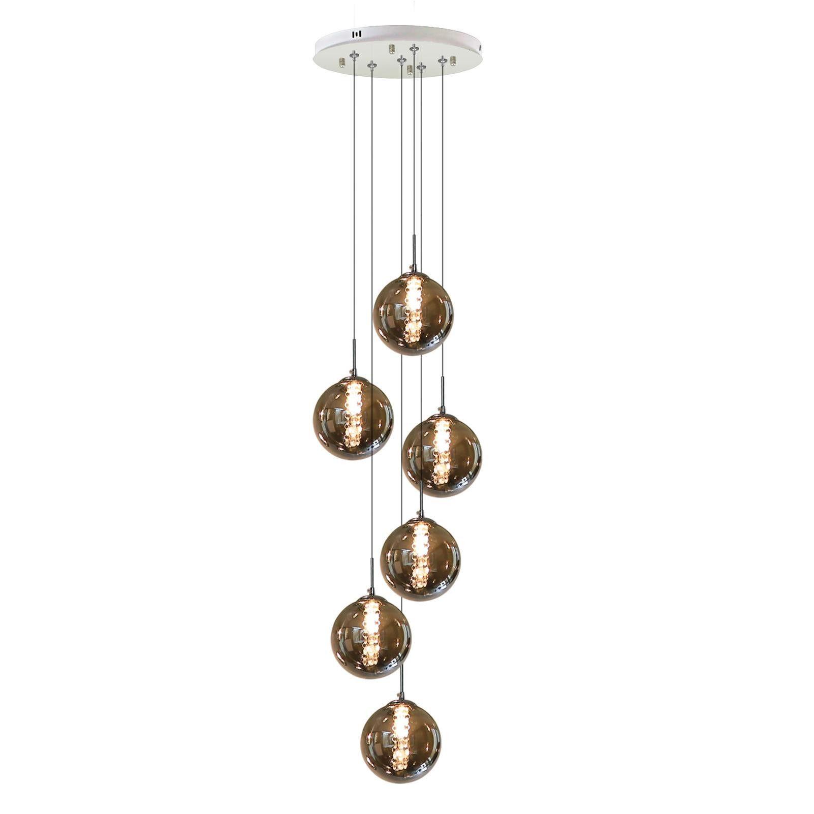 LED-HÄNGELEUCHTE Leuchtjorn 30/30/150 cm - Grau, Glas (30/30/150cm) - ZMH