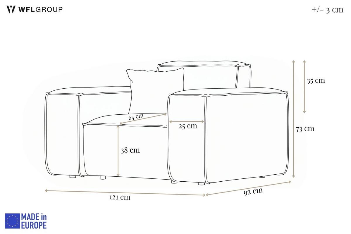 GARTENSESSEL Lorento Outdoor Polster-Loungesessel, Dunkelgrau Kunstleder 121/73/92 cm - Dunkelgrau, Textil (121/73/92cm) - WFL GROUP