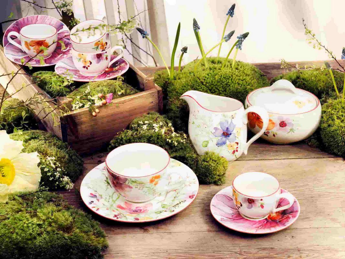 ESPRESSOTASSE MIT UNTERTASSE Mariefleur Basic bunt 80 ml - Multicolor, Keramik (2/2/2cm) - Villeroy & Boch