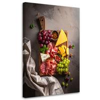 LEINWANDBILD Essen & Trinken 70x100cm - Multicolor, Textil (70/100cm) - Feeby