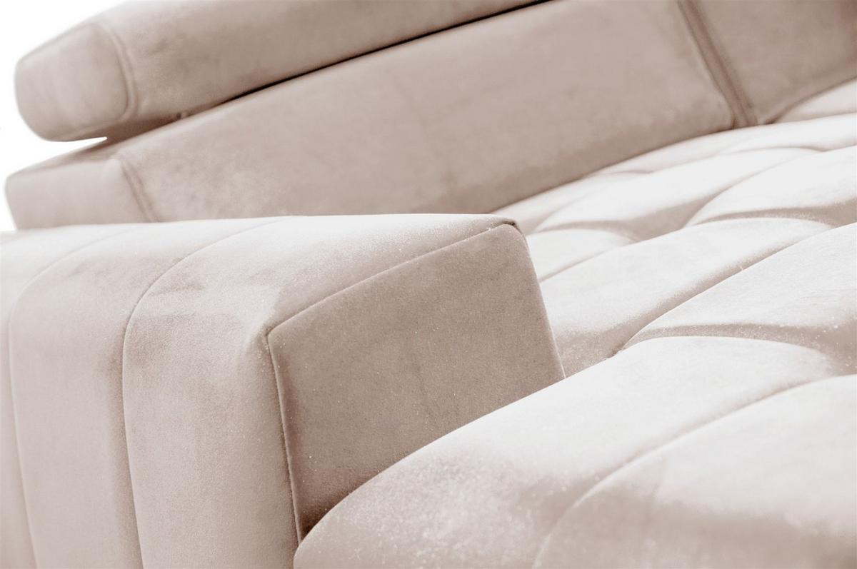 ECKSOFA Agnesa Xs In Salvador - Beige, Holzwerkstoff/Textil (260/200cm) - Fun Möbel