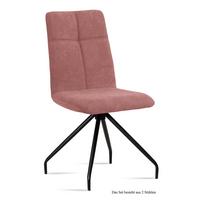 ESSZIMMERSTUHL (2er-Set) Detava 47x92x60 Schwarz/Rosewood - Dunkelrosa/Schwarz, Kunststoff (60/92/47cm) - 58aufmkessel