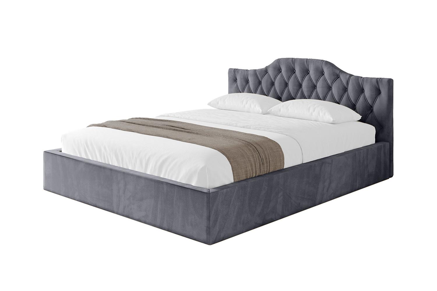 POLSTERBETT mit Bettkasten und Lattenrost, Boxbett ohne Matratze - FALIO-V1 120x200 Dunkelgrau - Dunkelgrau, Holzwerkstoff/Textil (120/200cm) - ALTDECOR