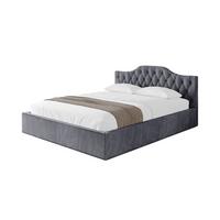 POLSTERBETT mit Bettkasten und Lattenrost, Boxbett ohne Matratze - FALIO-V1 120x200 Dunkelgrau - Dunkelgrau, Holzwerkstoff/Textil (120/200cm) - ALTDECOR