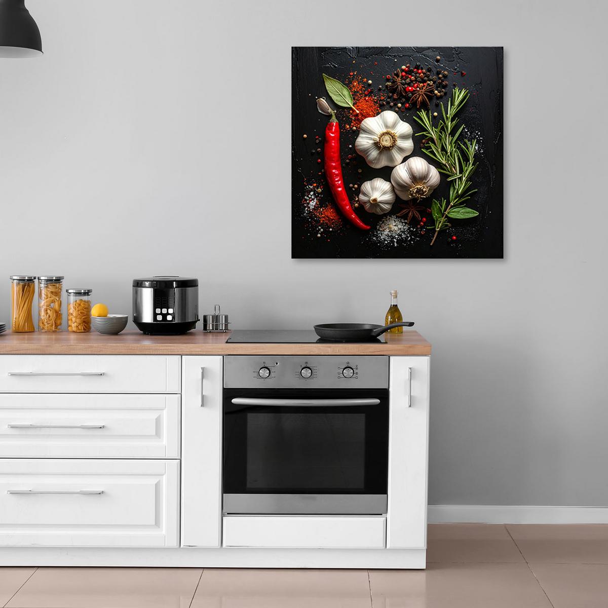 LEINWANDBILD Essen & Trinken 50x50cm - Multicolor, Textil (50/50cm) - Feeby