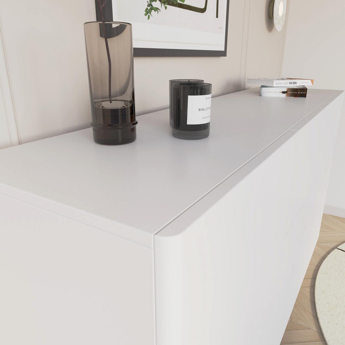 SIDEBOARD Olio WEISS 160 CM - Weiß, Holzwerkstoff/Metall (160/90/38.6cm) - Selsey
