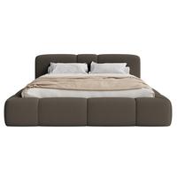 POLSTERBETT Bowia, Braun Bouclé, 160x200 cm - Schwarz/Braun, Textil (160/200cm) - Selsey