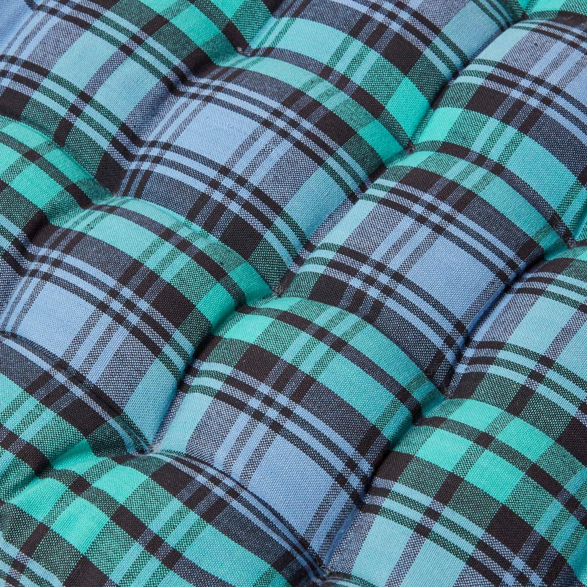 BANKAUFLAGE Blackwatch Schottenkaro 2-Sitzer - Blau, Textil (108/42/5cm) - Homescapes