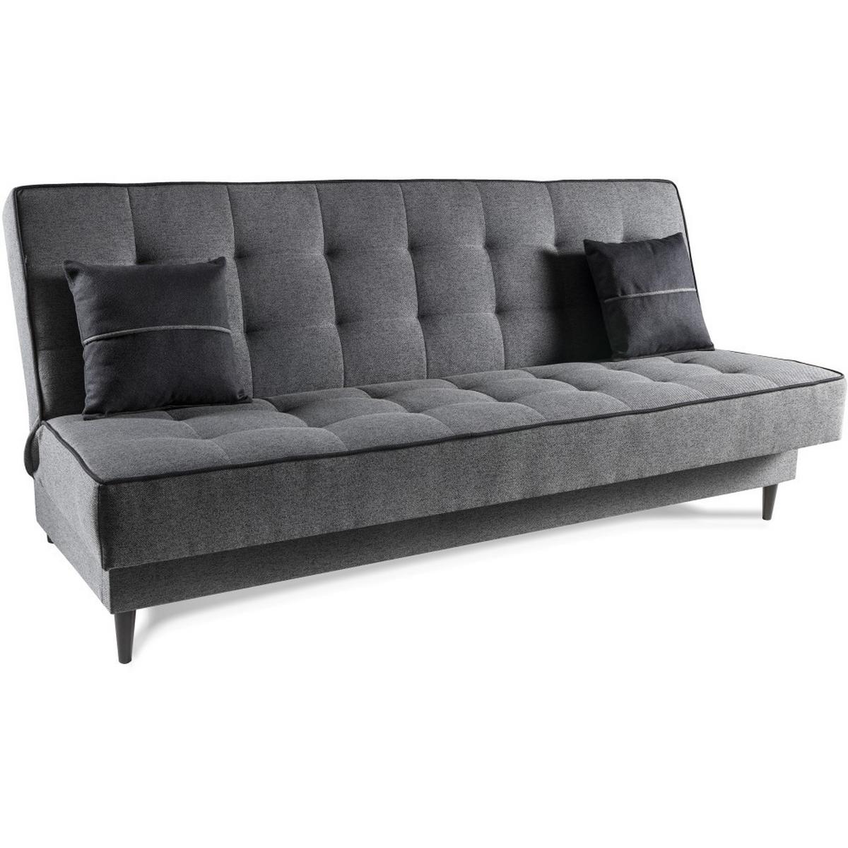SCHLAFSOFA Bario 3-Sitzer mit Schlaffunktion, Grau - Grau, Textil (200/90/98cm) - Beautysofa