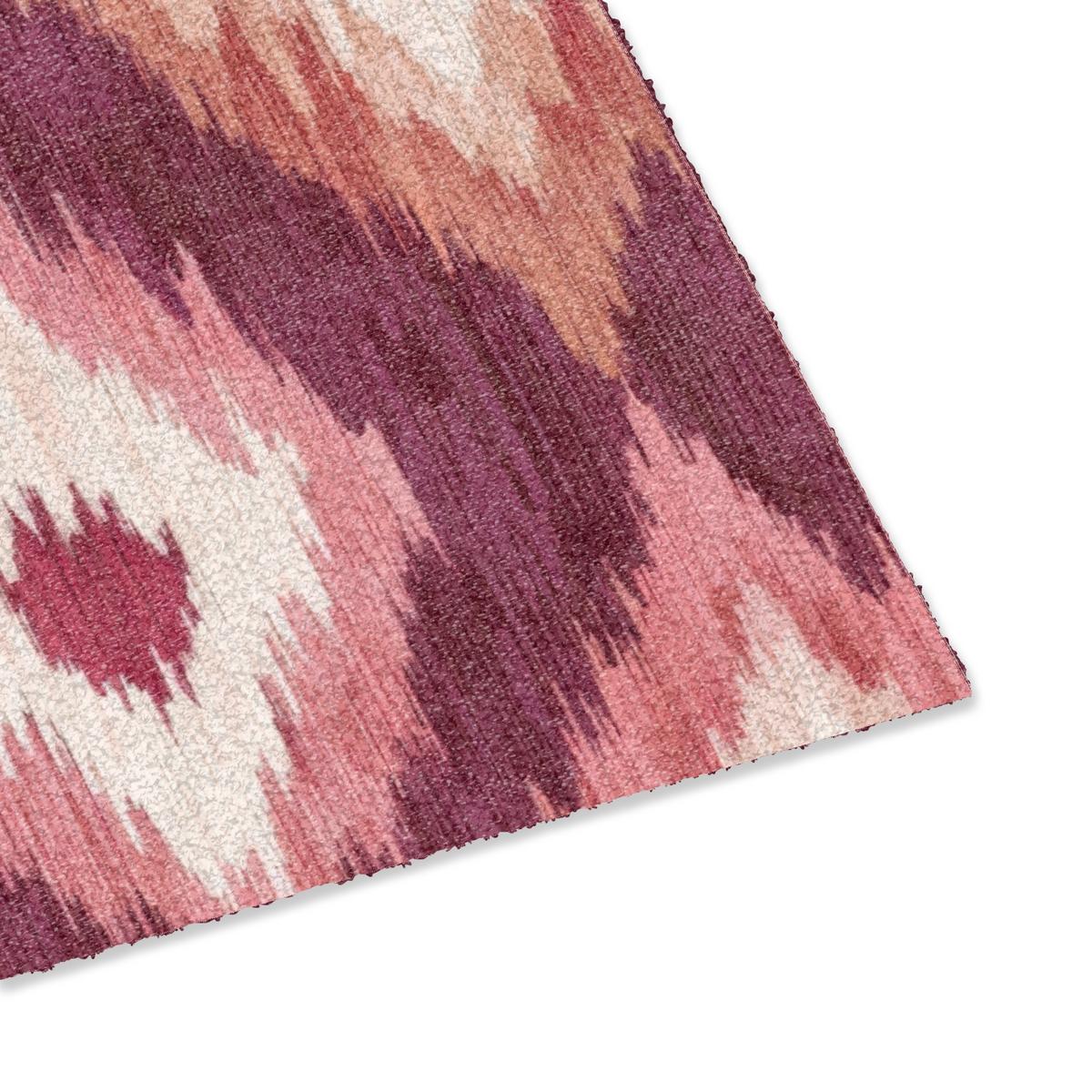 FUSSMATTE Diamantformen - Rosa - Muster - Textur Flurteppich 90x60 cm - Beere, Kunststoff (90/0.4cm) - MuchoWow