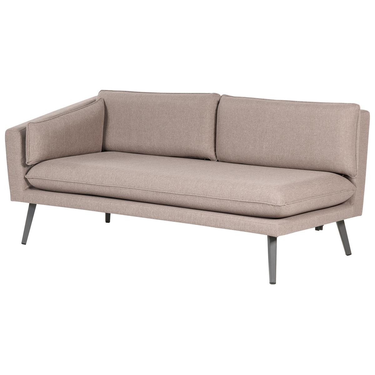 GARTEN-ECKSOFA 5-Sitzer beige modular Loretello - Beige/Grau, Textil (243/70/243cm) - Beliani