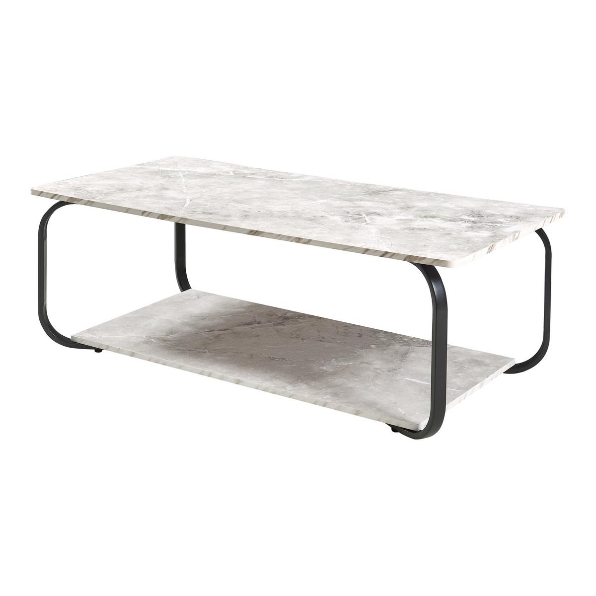 COUCHTISCH Kolta 120/60/43 cm - Weiß, Holzwerkstoff/Metall (60/120/43cm) - [en.casa]