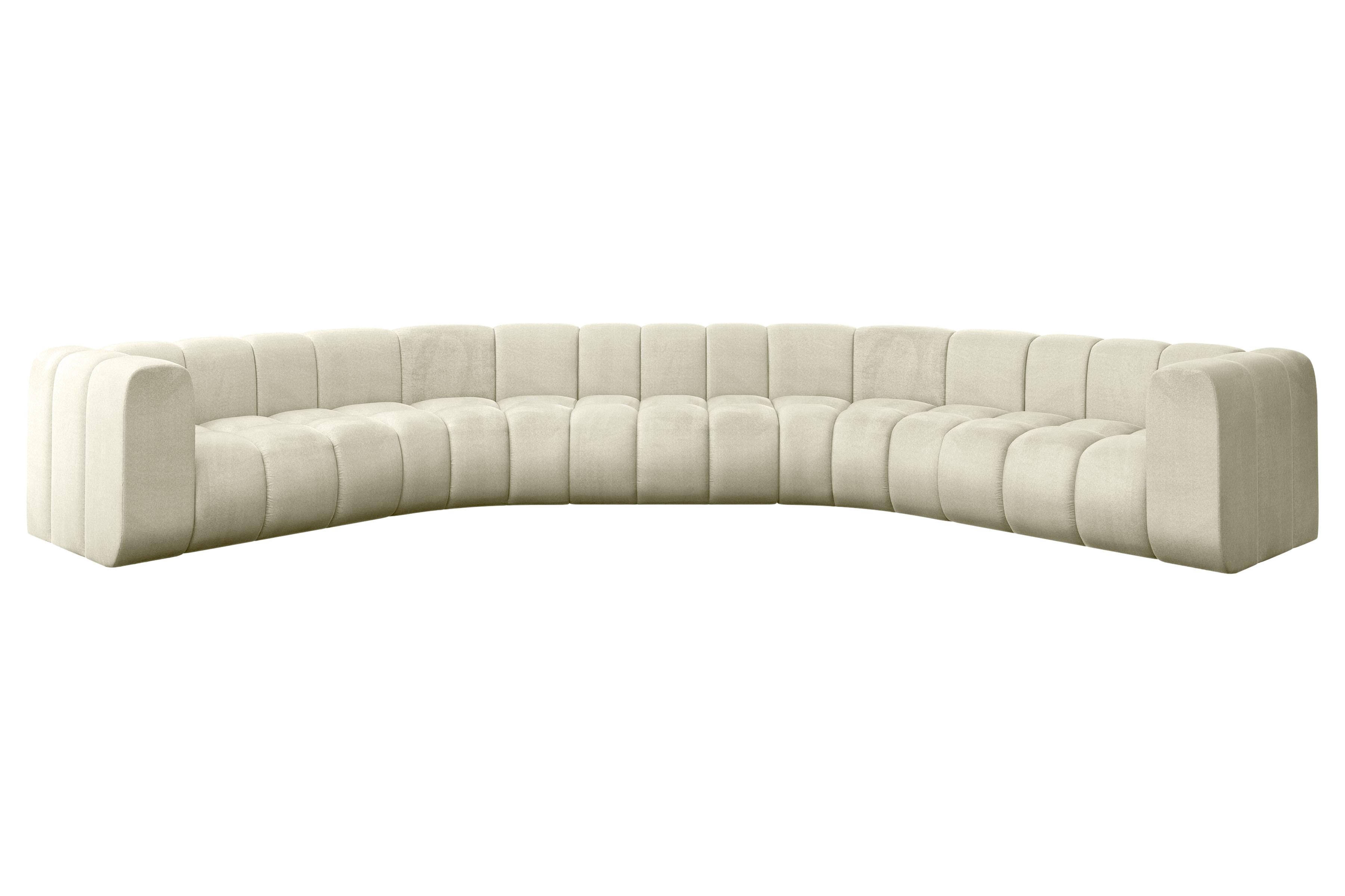 WOHNLANDSCHAFT modulares Sofa Lazro-U1 - 373x373x70 cm Beige - Beige, Holzwerkstoff/Textil (373/70/373cm) - ALTDECOR