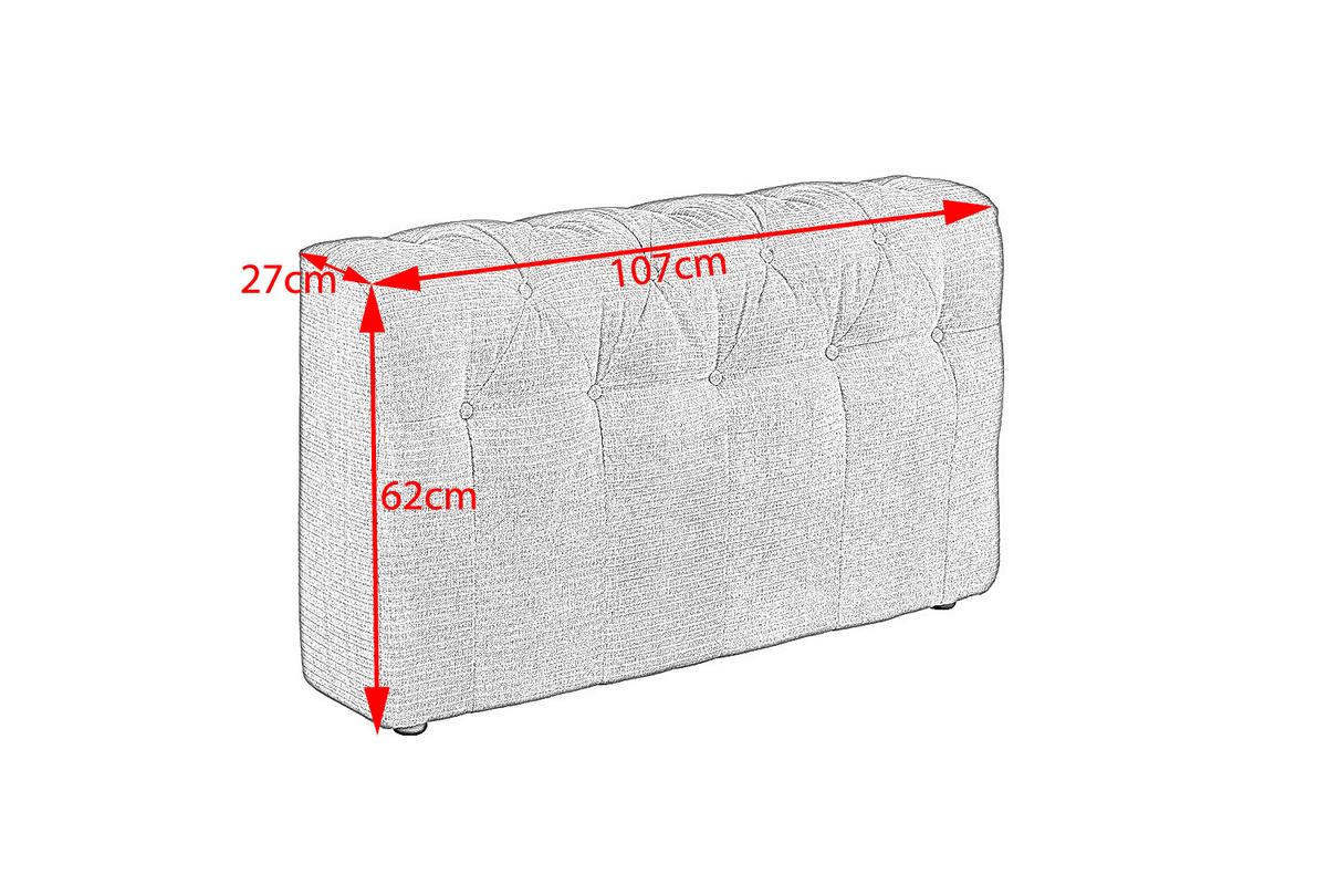 SOFA SITZELEMENT SEPHI Rot Cord - Rot/Schwarz, Kunststoff/Textil (107/62/27cm) - KAWOLA