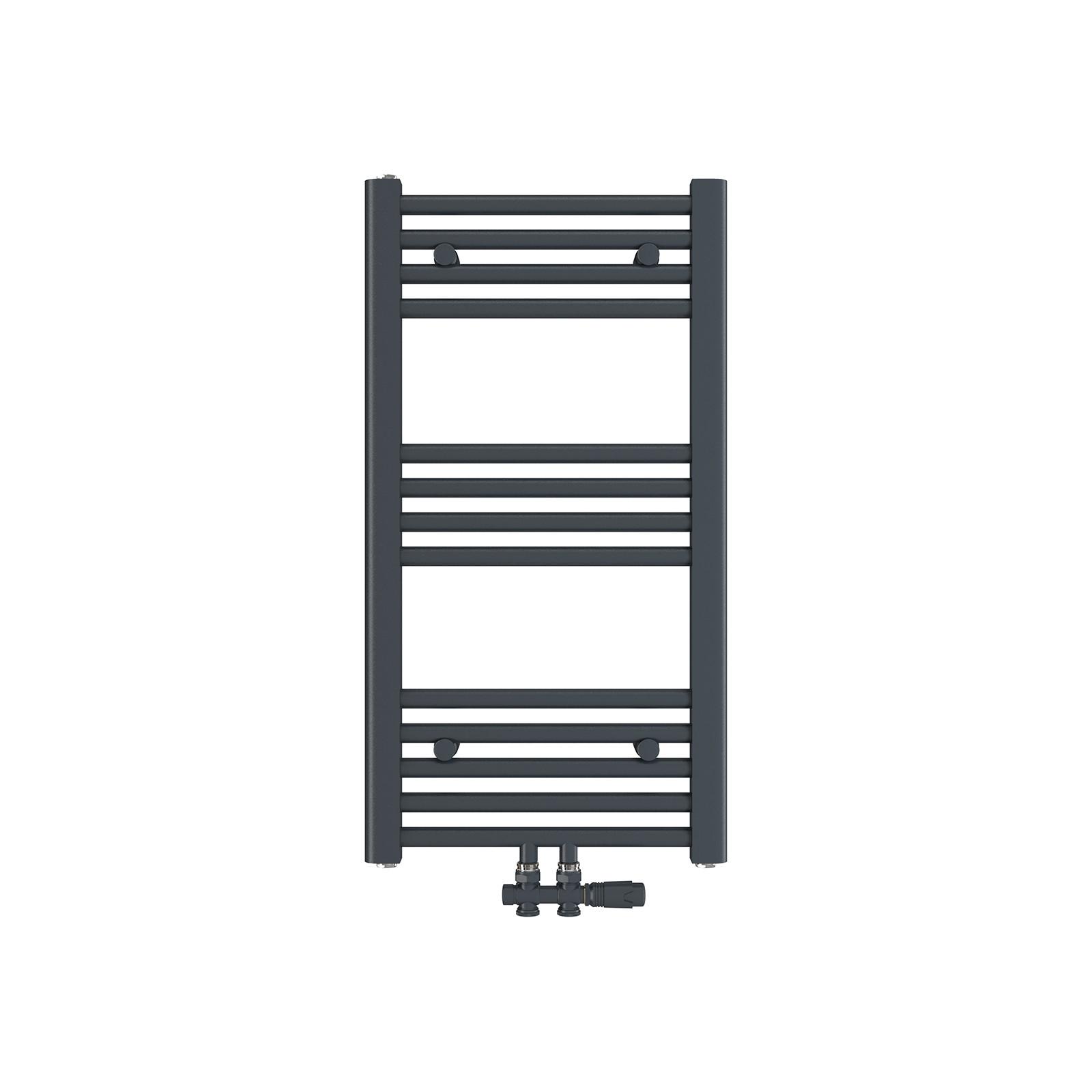 HEIZKÖRPER wasserführender Handtuchheizkörper Anthrazit 75/40/3 cm - Anthrazit, Metall (40/75/3cm) - EMKE