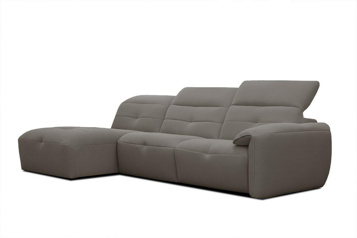 ECKSOFA TRENTO 4-Sitzer, braun - Schwarz/Braun, Holzwerkstoff/Kunststoff (165/262cm) - Wozimo