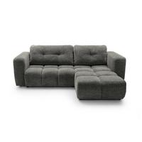 ECKSOFA ARTE 02 Grau Chenille mit Schlaffunktion - Grau, Holz (273/176cm) - MASSENO