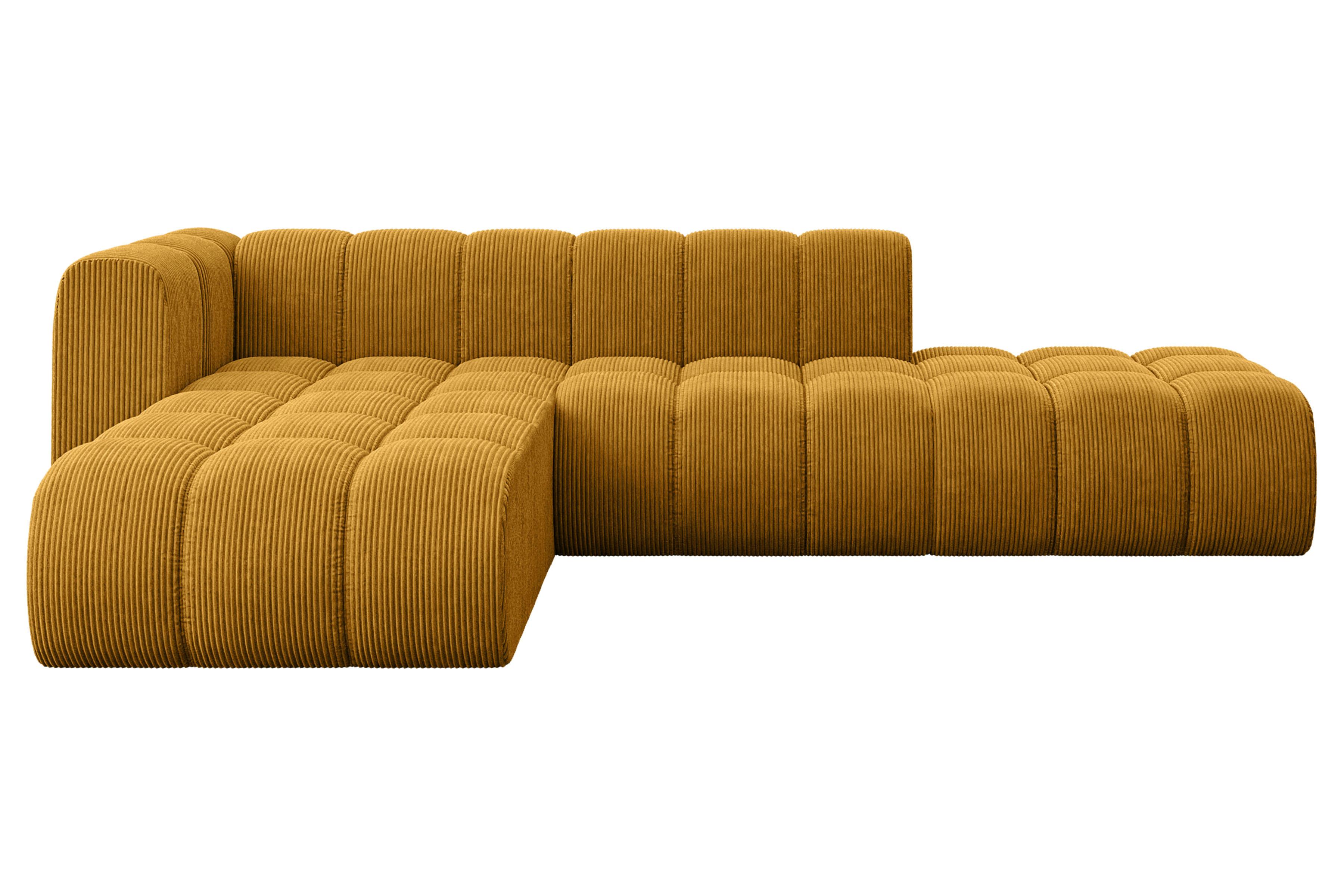 ECKSOFA modulares Sofa Zuvon-L1 - 296x177x70 cm Senfgelb - Currygelb, Holzwerkstoff/Textil (296/177cm) - ALTDECOR