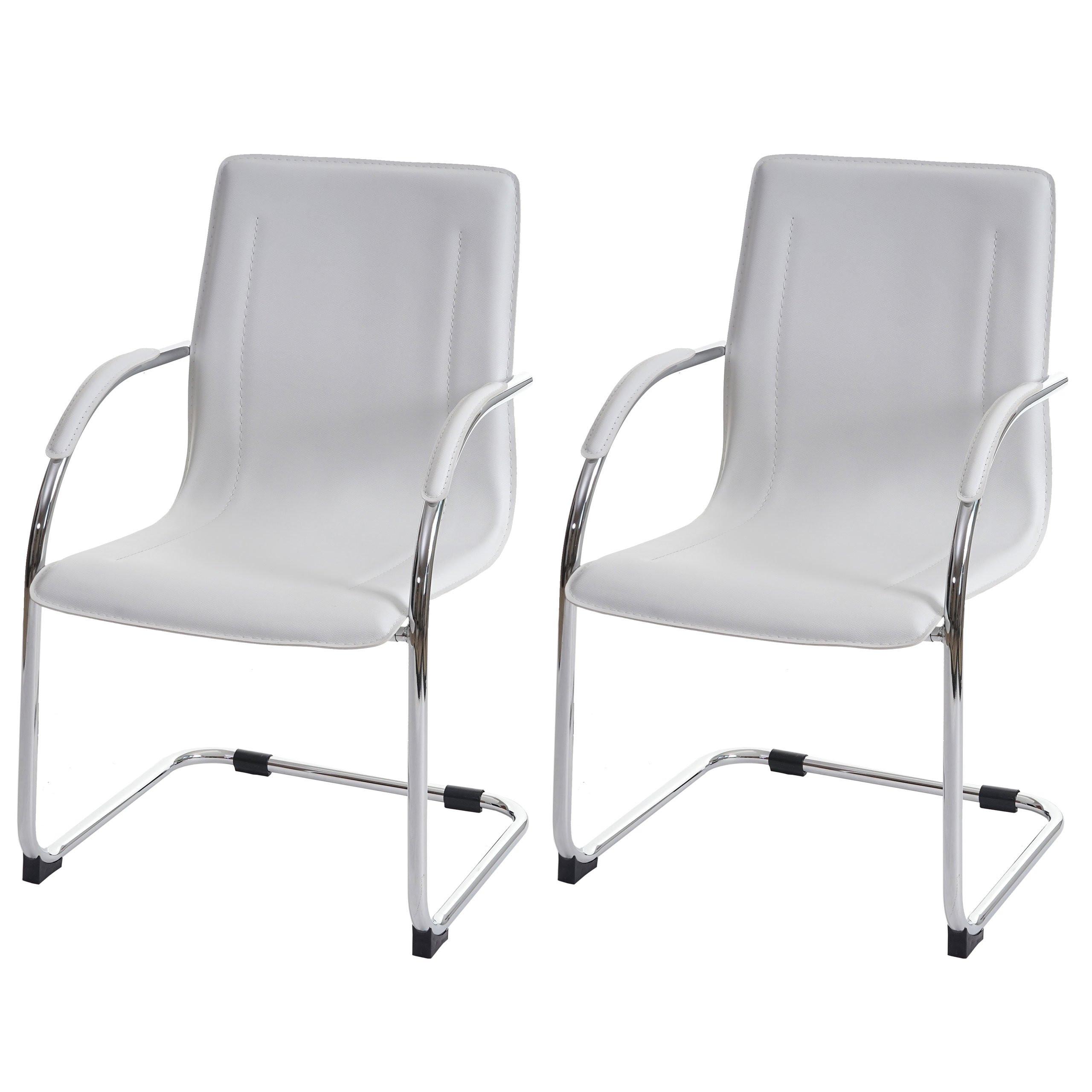 KONFERENZSTUHL Weiß 2er-Set - Weiß, Kunststoff (56/93/56cm) - MCW