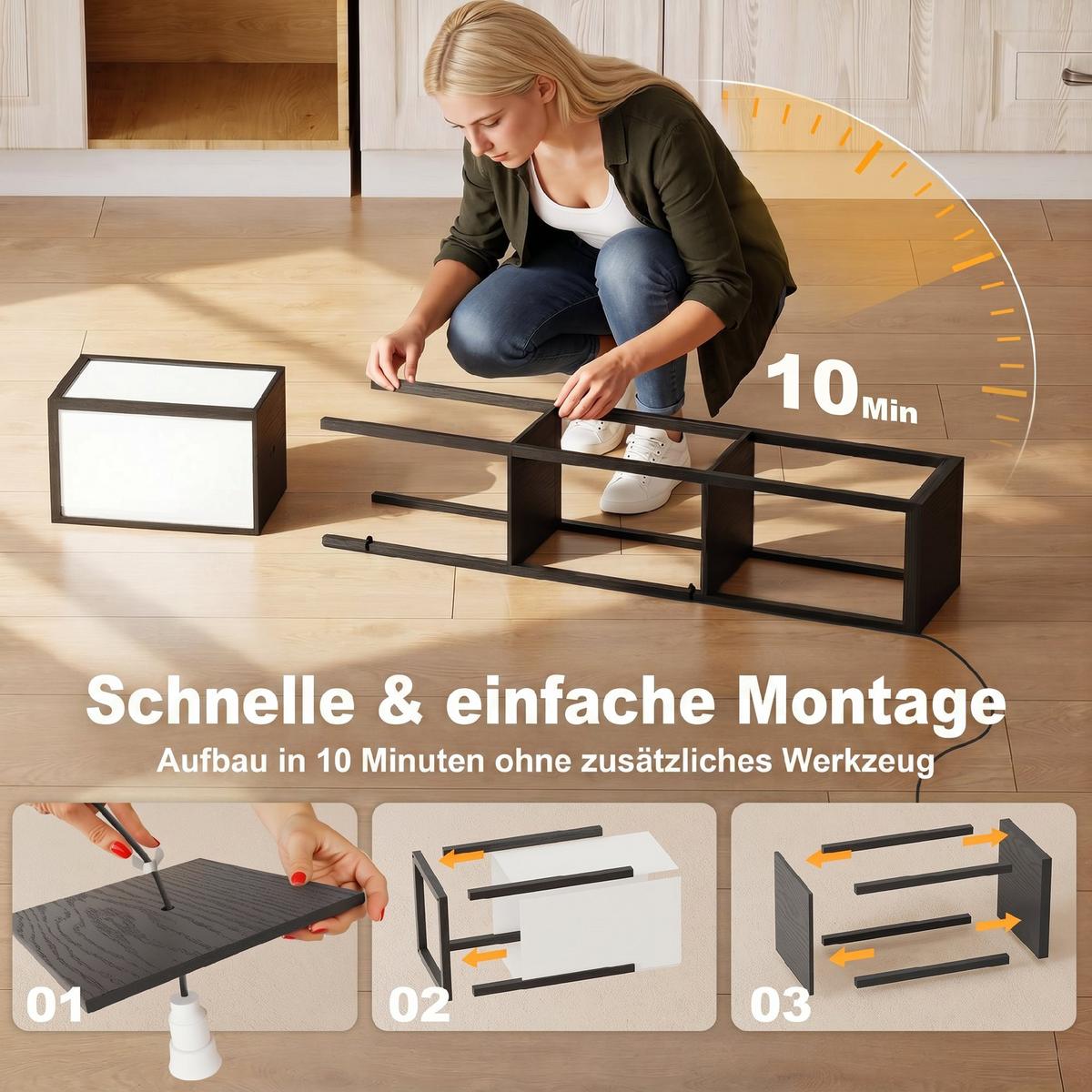 STEHLAMPE Schwarz - Schwarz, Holzwerkstoff (26/26/161cm) - HOMCOM