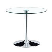 ESSTISCH Ø 85 cm Runder in Glas & Silber - Eichefarben, Glas (85/85/76cm) - Urban Meuble
