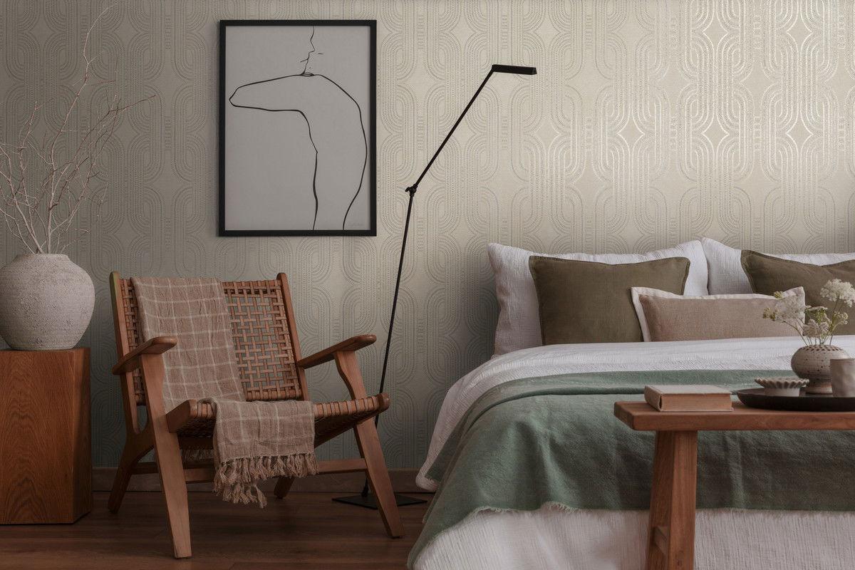 VLIESTAPETE Beige 53/1005 cm - Beige, Textil (53/1cm) - KUNSTLOFT
