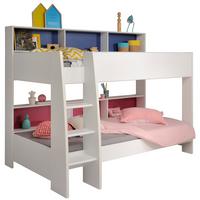 ETAGENBETT Jugendzimmer 2x Bett 90 x 200 cm Lattenrost - Weiß, Holzwerkstoff (90/200cm) - Parisot Meuble