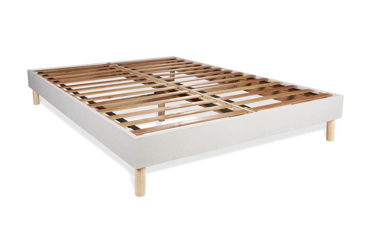 BETT Actimemo life Memory-Schaum 120 x 210 cm h4 - Kit Bettgestell Weiß - Beige/Weiß, Karton/Holz (120/210cm) - ACTISOM