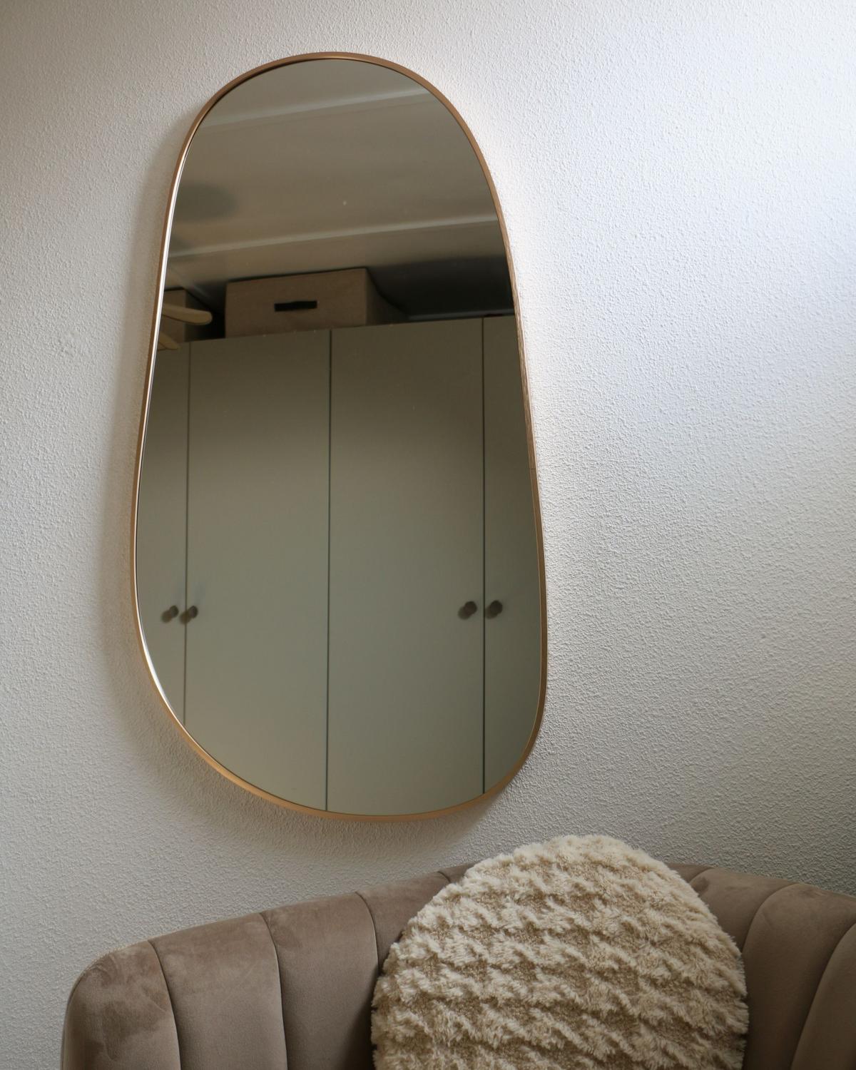 WANDSPIEGEL 60/110 cm Metall Gold Vernais - Goldfarben, Metall (60/110/3cm) - Beliani